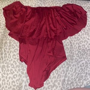 Burgundy bodysuit